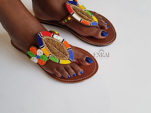 12 Pairs Maasai Beaded Sandals – Wholesale