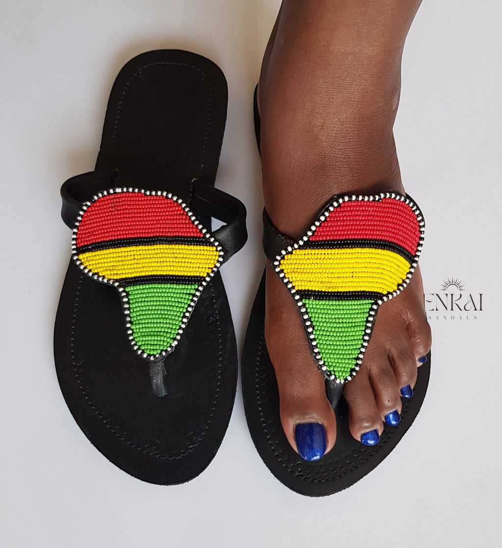 12 Pairs Maasai Beaded Sandals – Wholesale