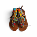 Multicolor Maasai Beaded Gladiator Sandals