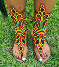 Long Maasai Beaded Gladiator Sandals