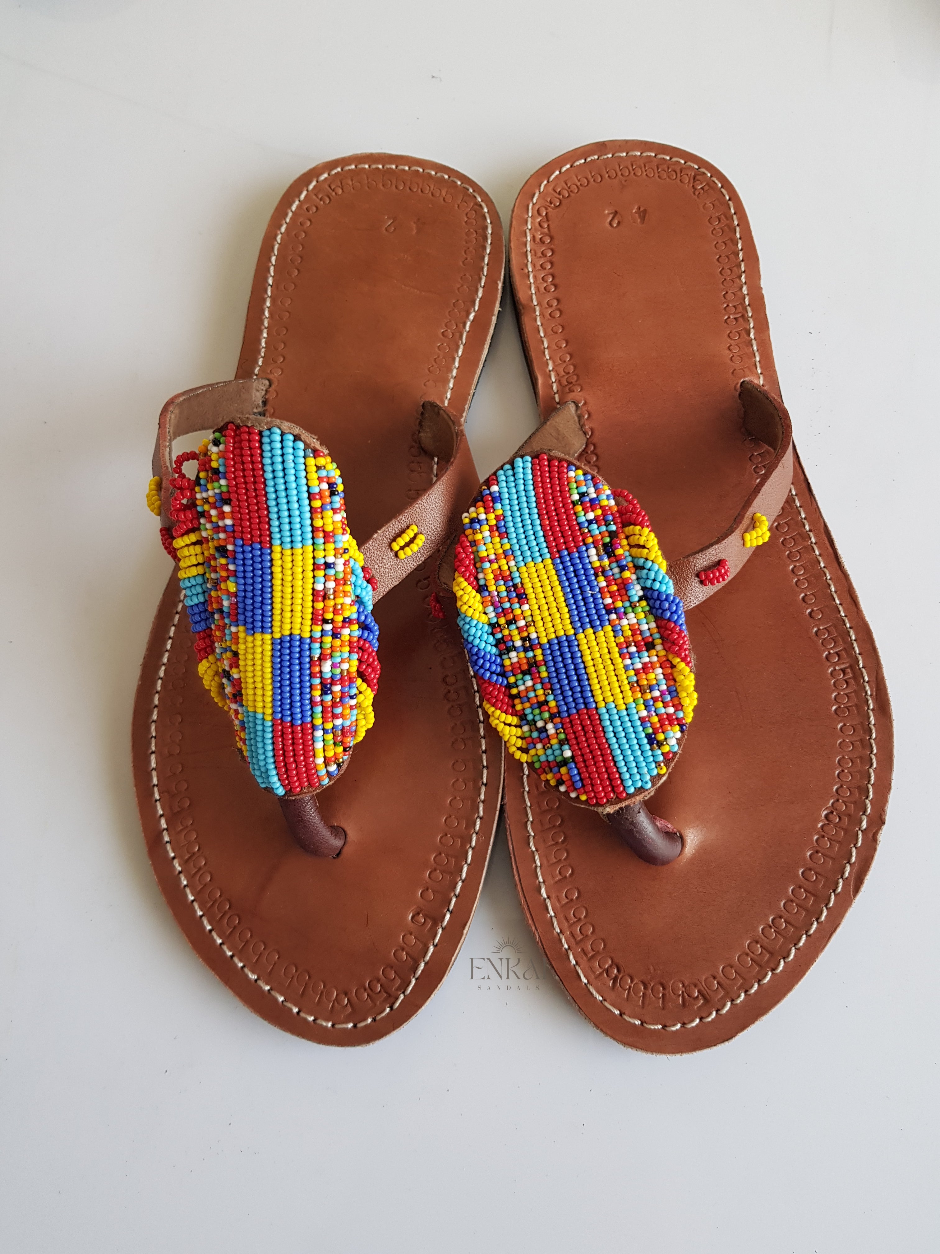 Assorted Maasai Beaded Sandals – Wholesale Set of 12