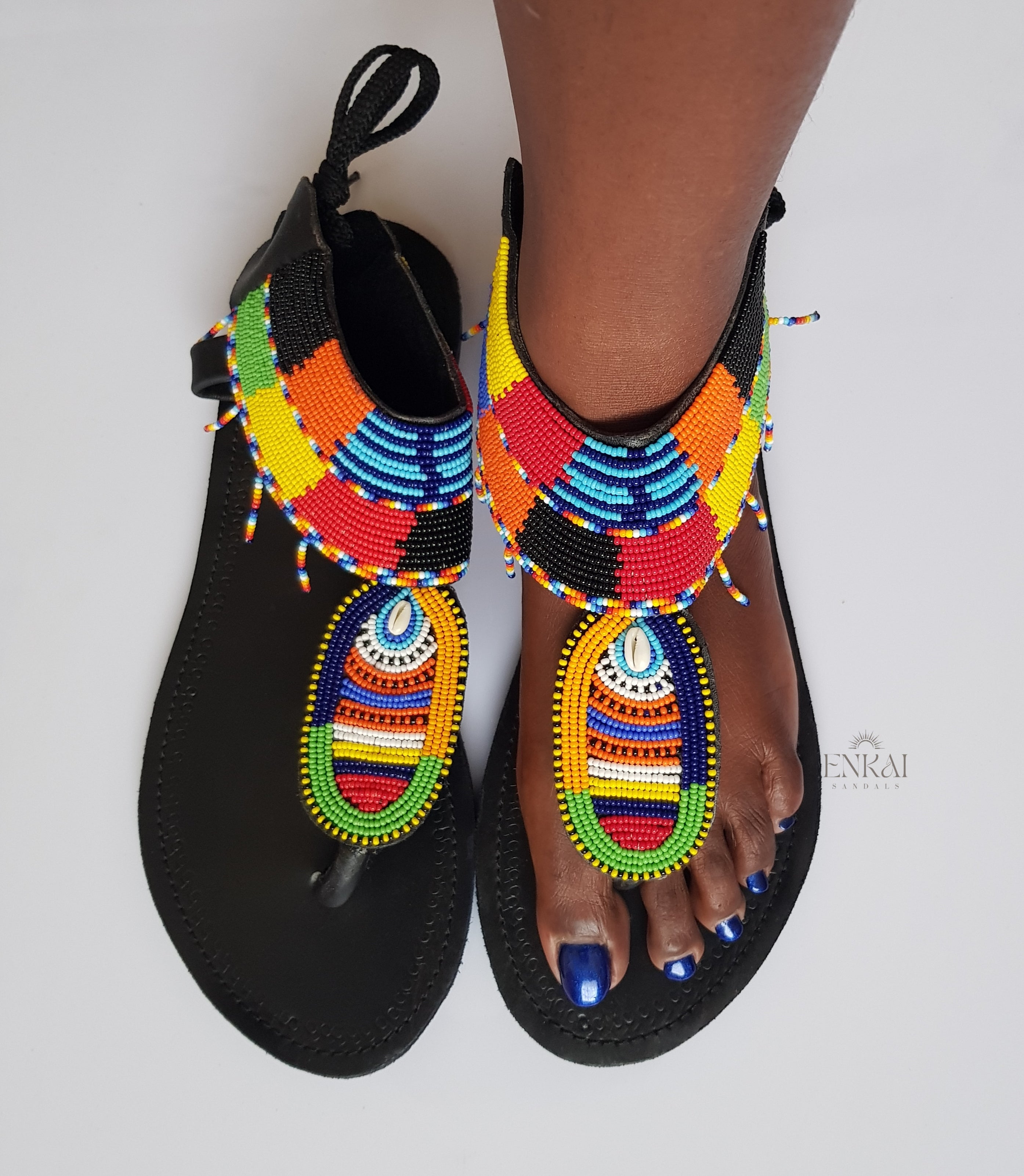 Assorted Maasai Beaded Sandals – Wholesale Set of 12