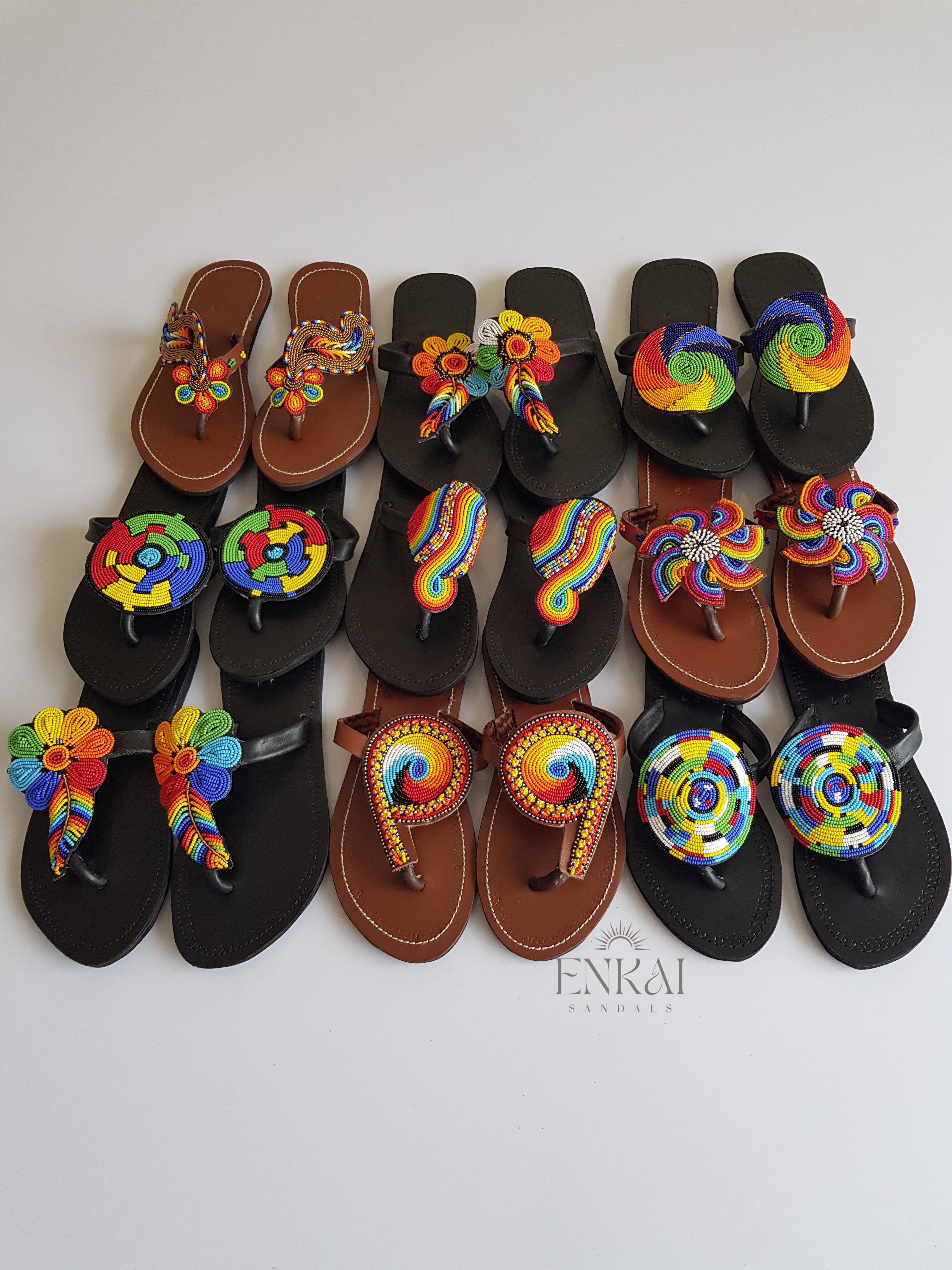 Maasai Beaded Sandals – Wholesale Set of 12
