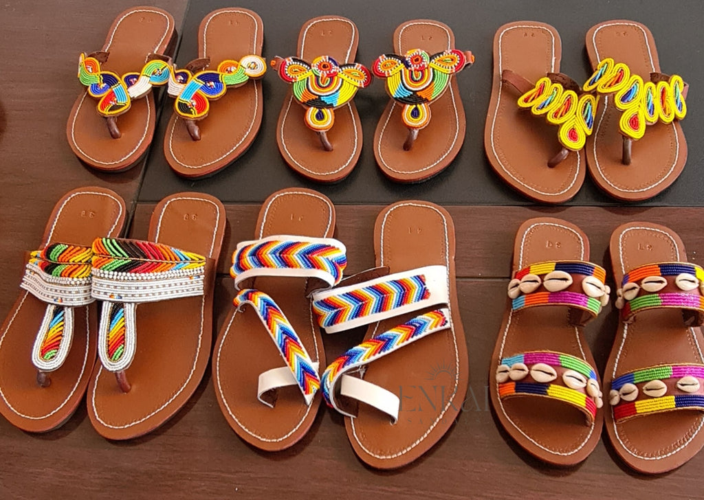 Wholesale Maasai Beaded Sandals – Set of 6