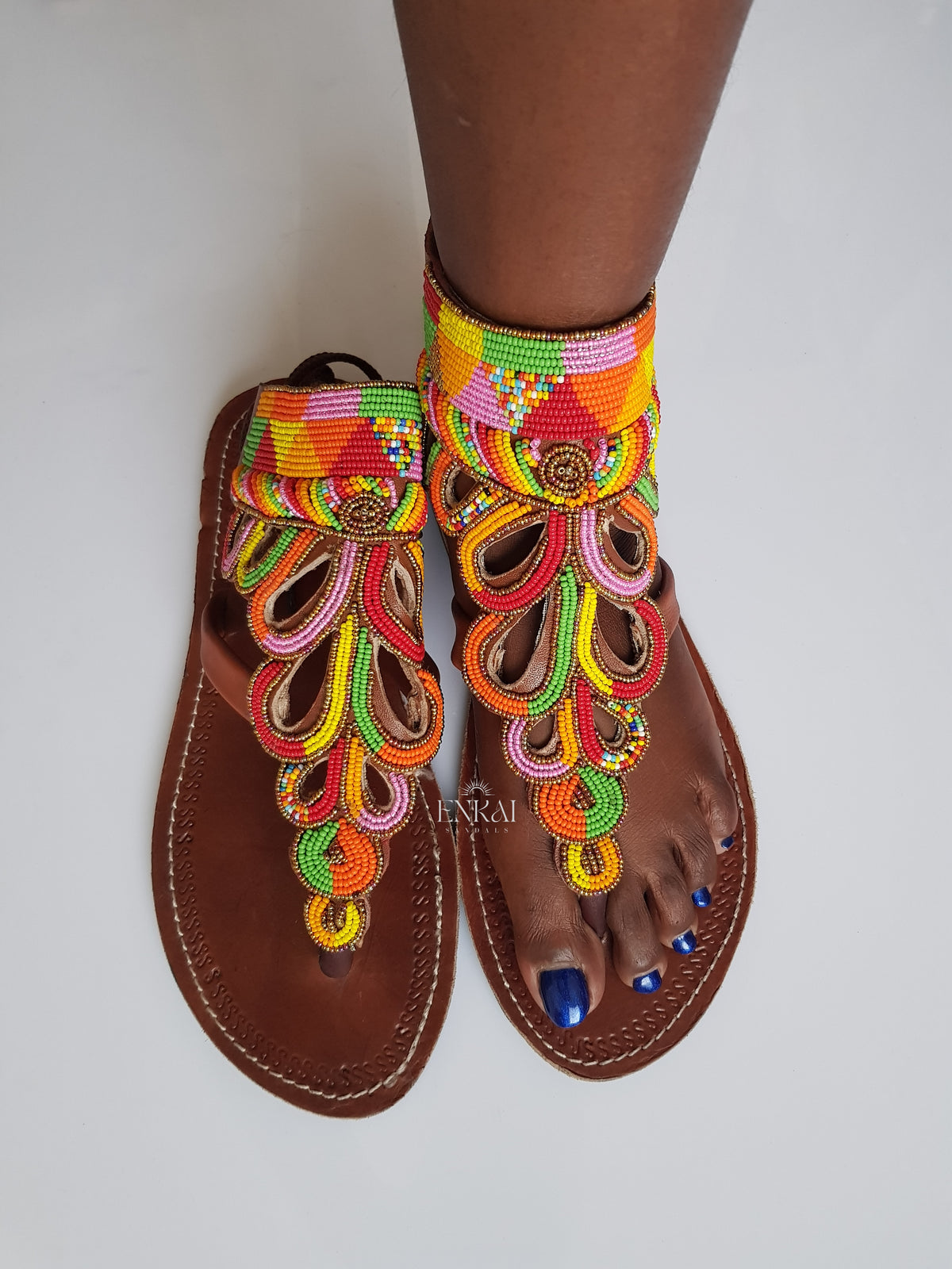 Maasai Gladiator Sandals - Leather Shoes for Women